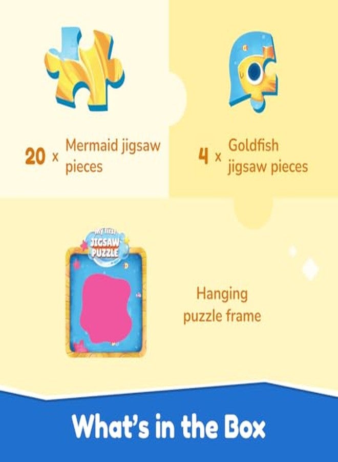 Bloomingo Puzzle Kit - My First Jigsaw Puzzle - Unicorn & The Friendly Fairy - Jigsaw Puzzle for Kids (2-4 Years) 20+ Jigsaw Pieces (Mermaid) - Image 3